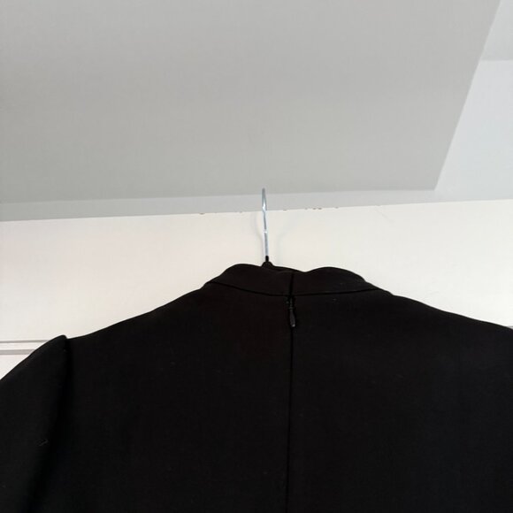 NWT Self-Portrait Ruffled Bib Mini Dress Black Crepe Crystal Trim & Bow Details - Picture 10 of 10